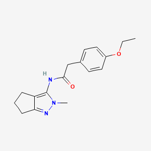 2-(4-ethoxyphenyl)-N-{2-methyl-2H,4H,5H,6H-cyclopenta[c]pyrazol-3-yl}acetamide