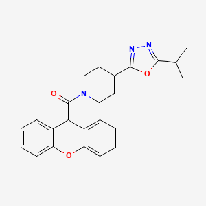 molecular formula C24H25N3O3 B6581891 4-[5-(propan-2-yl)-1,3,4-oxadiazol-2-yl]-1-(9H-xanthene-9-carbonyl)piperidine CAS No. 1211086-12-2