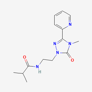 molecular formula C14H19N5O2 B6581976 2-methyl-N-{2-[4-methyl-5-oxo-3-(pyridin-2-yl)-4,5-dihydro-1H-1,2,4-triazol-1-yl]ethyl}propanamide CAS No. 1208734-15-9