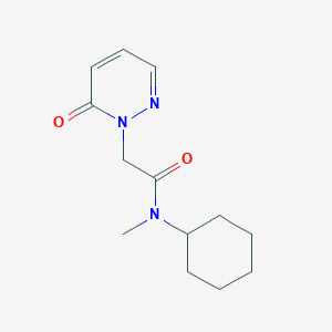 molecular formula C13H19N3O2 B6581995 N-cyclohexyl-N-methyl-2-(6-oxopyridazin-1(6H)-yl)acetamide CAS No. 1208685-16-8