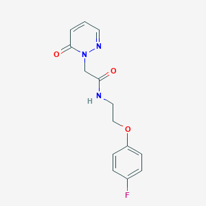 molecular formula C14H14FN3O3 B6582001 N-[2-(4-fluorophenoxy)ethyl]-2-(6-oxo-1,6-dihydropyridazin-1-yl)acetamide CAS No. 1209784-06-4