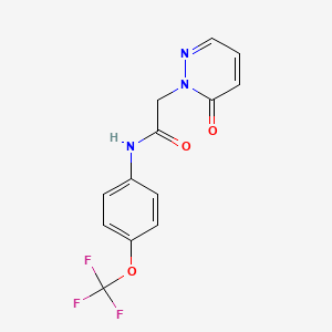 molecular formula C13H10F3N3O3 B6582009 2-(6-oxo-1,6-dihydropyridazin-1-yl)-N-[4-(trifluoromethoxy)phenyl]acetamide CAS No. 1209057-82-8