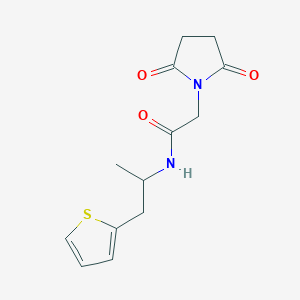 molecular formula C13H16N2O3S B6582024 2-(2,5-dioxopyrrolidin-1-yl)-N-[1-(thiophen-2-yl)propan-2-yl]acetamide CAS No. 1210779-47-7