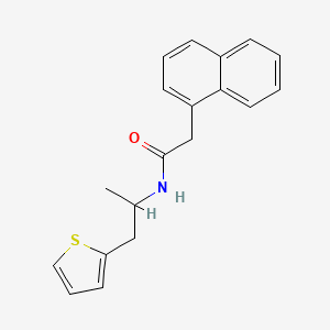 molecular formula C19H19NOS B6582031 2-(naphthalen-1-yl)-N-[1-(thiophen-2-yl)propan-2-yl]acetamide CAS No. 1208748-08-6