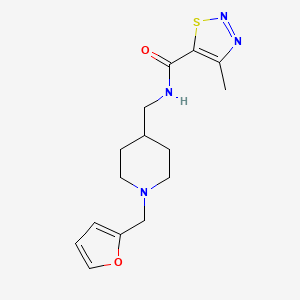 molecular formula C15H20N4O2S B6582059 N-({1-[(furan-2-yl)methyl]piperidin-4-yl}methyl)-4-methyl-1,2,3-thiadiazole-5-carboxamide CAS No. 1210335-57-1