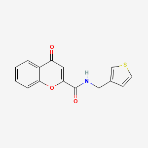 molecular formula C15H11NO3S B6582093 4-oxo-N-[(thiophen-3-yl)methyl]-4H-chromene-2-carboxamide CAS No. 1211269-74-7