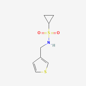 molecular formula C8H11NO2S2 B6582095 N-[(thiophen-3-yl)methyl]cyclopropanesulfonamide CAS No. 1210255-45-0