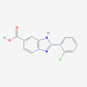 molecular formula C14H9ClN2O2 B065821 2-(2-Chlorophenyl)-1H-benzimidazole-5-carboxylic acid CAS No. 174422-13-0