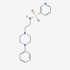 molecular formula C17H22N4O2S B6582122 N-[2-(4-phenylpiperazin-1-yl)ethyl]pyridine-3-sulfonamide CAS No. 1210209-72-5