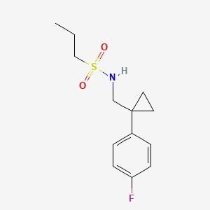 molecular formula C13H18FNO2S B6582125 N-{[1-(4-fluorophenyl)cyclopropyl]methyl}propane-1-sulfonamide CAS No. 1210172-12-5