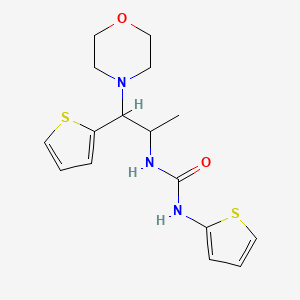 molecular formula C16H21N3O2S2 B6582180 1-[1-(morpholin-4-yl)-1-(thiophen-2-yl)propan-2-yl]-3-(thiophen-2-yl)urea CAS No. 1211029-70-7