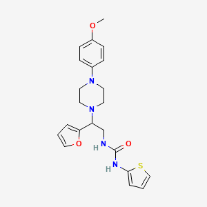 molecular formula C22H26N4O3S B6582182 1-[2-(furan-2-yl)-2-[4-(4-methoxyphenyl)piperazin-1-yl]ethyl]-3-(thiophen-2-yl)urea CAS No. 1208781-46-7