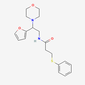 N-[2-(furan-2-yl)-2-(morpholin-4-yl)ethyl]-3-(phenylsulfanyl)propanamide