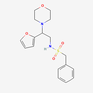molecular formula C17H22N2O4S B6582201 N-[2-(furan-2-yl)-2-(morpholin-4-yl)ethyl]-1-phenylmethanesulfonamide CAS No. 1209912-33-3