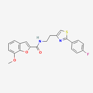 N-{2-[2-(4-fluorophenyl)-1,3-thiazol-4-yl]ethyl}-7-methoxy-1-benzofuran-2-carboxamide