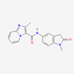 2-methyl-N-(1-methyl-2-oxo-2,3-dihydro-1H-indol-5-yl)imidazo[1,2-a]pyridine-3-carboxamide