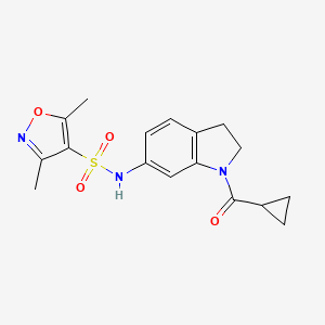 N-(1-cyclopropanecarbonyl-2,3-dihydro-1H-indol-6-yl)-3,5-dimethyl-1,2-oxazole-4-sulfonamide