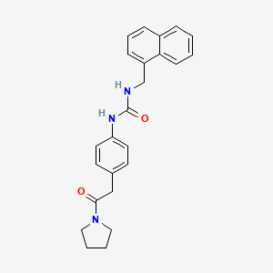 3-[(naphthalen-1-yl)methyl]-1-{4-[2-oxo-2-(pyrrolidin-1-yl)ethyl]phenyl}urea