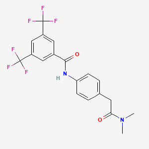 molecular formula C19H16F6N2O2 B6582271 N-{4-[(dimethylcarbamoyl)methyl]phenyl}-3,5-bis(trifluoromethyl)benzamide CAS No. 1209604-68-1