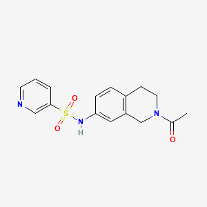 molecular formula C16H17N3O3S B6582274 N-(2-acetyl-1,2,3,4-tetrahydroisoquinolin-7-yl)pyridine-3-sulfonamide CAS No. 1210860-41-5