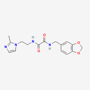 molecular formula C16H18N4O4 B6582324 N'-[(2H-1,3-benzodioxol-5-yl)methyl]-N-[2-(2-methyl-1H-imidazol-1-yl)ethyl]ethanediamide CAS No. 1210996-34-1