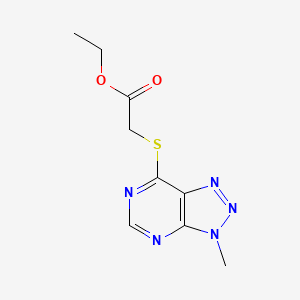 molecular formula C9H11N5O2S B6582390 ethyl 2-({3-methyl-3H-[1,2,3]triazolo[4,5-d]pyrimidin-7-yl}sulfanyl)acetate CAS No. 1058238-68-8
