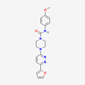 molecular formula C20H21N5O3 B6582394 4-[6-(furan-2-yl)pyridazin-3-yl]-N-(4-methoxyphenyl)piperazine-1-carboxamide CAS No. 1049245-42-2