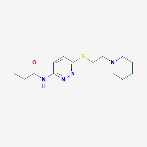 molecular formula C15H24N4OS B6582423 2-methyl-N-(6-{[2-(piperidin-1-yl)ethyl]sulfanyl}pyridazin-3-yl)propanamide CAS No. 1021214-63-0