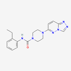 molecular formula C18H21N7O B6582425 N-(2-ethylphenyl)-4-{[1,2,4]triazolo[4,3-b]pyridazin-6-yl}piperazine-1-carboxamide CAS No. 1060205-35-7