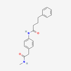 molecular formula C19H22N2O2 B6582427 N-{4-[(methylcarbamoyl)methyl]phenyl}-4-phenylbutanamide CAS No. 1060285-19-9