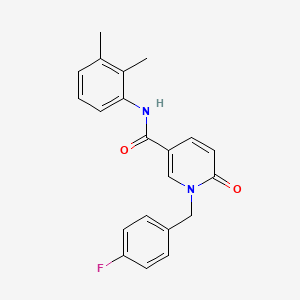molecular formula C21H19FN2O2 B6582451 N-(2,3-dimethylphenyl)-1-[(4-fluorophenyl)methyl]-6-oxo-1,6-dihydropyridine-3-carboxamide CAS No. 946256-82-2