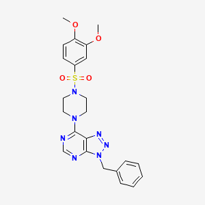 1-{3-benzyl-3H-[1,2,3]triazolo[4,5-d]pyrimidin-7-yl}-4-(3,4-dimethoxybenzenesulfonyl)piperazine