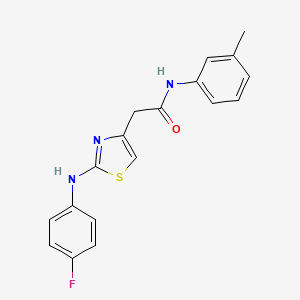 2-{2-[(4-fluorophenyl)amino]-1,3-thiazol-4-yl}-N-(3-methylphenyl)acetamide