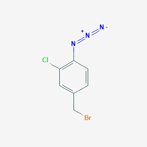 molecular formula C7H5BrClN3 B065825 4-Azido-3-chlorobenzyl bromide CAS No. 193887-70-6