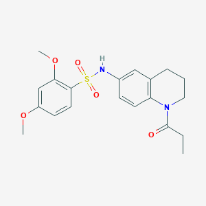 2,4-dimethoxy-N-(1-propanoyl-1,2,3,4-tetrahydroquinolin-6-yl)benzene-1-sulfonamide