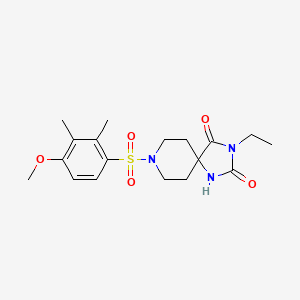 3-ethyl-8-(4-methoxy-2,3-dimethylbenzenesulfonyl)-1,3,8-triazaspiro[4.5]decane-2,4-dione