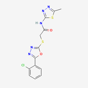 2-{[5-(2-chlorophenyl)-1,3,4-oxadiazol-2-yl]sulfanyl}-N-(5-methyl-1,3,4-thiadiazol-2-yl)acetamide