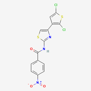 molecular formula C14H7Cl2N3O3S2 B6582577 N-[4-(2,5-dichlorothiophen-3-yl)-1,3-thiazol-2-yl]-4-nitrobenzamide CAS No. 325988-83-8