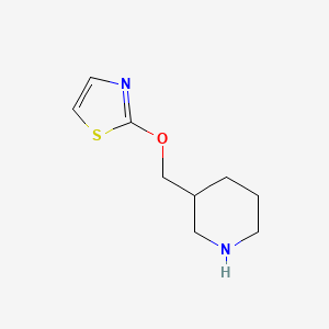 molecular formula C9H14N2OS B6582613 3-[(1,3-thiazol-2-yloxy)methyl]piperidine CAS No. 1185541-14-3