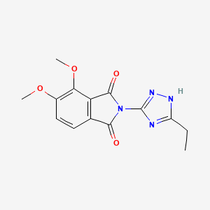 molecular formula C14H14N4O4 B6582635 2-(5-ethyl-1H-1,2,4-triazol-3-yl)-4,5-dimethoxy-2,3-dihydro-1H-isoindole-1,3-dione CAS No. 1174840-49-3