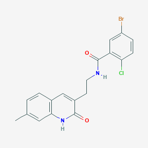 5-bromo-2-chloro-N-[2-(7-methyl-2-oxo-1,2-dihydroquinolin-3-yl)ethyl]benzamide
