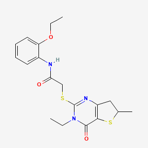 N-(2-ethoxyphenyl)-2-({3-ethyl-6-methyl-4-oxo-3H,4H,6H,7H-thieno[3,2-d]pyrimidin-2-yl}sulfanyl)acetamide