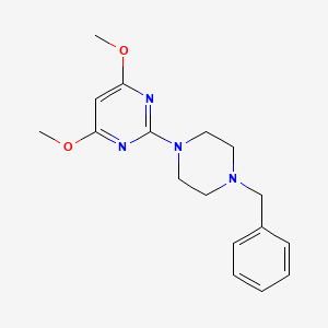 molecular formula C17H22N4O2 B6582667 2-(4-benzylpiperazin-1-yl)-4,6-dimethoxypyrimidine CAS No. 153469-02-4