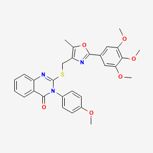 3-(4-methoxyphenyl)-2-({[5-methyl-2-(3,4,5-trimethoxyphenyl)-1,3-oxazol-4-yl]methyl}sulfanyl)-3,4-dihydroquinazolin-4-one