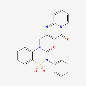 4-({4-oxo-4H-pyrido[1,2-a]pyrimidin-2-yl}methyl)-2-phenyl-3,4-dihydro-2H-1lambda6,2,4-benzothiadiazine-1,1,3-trione