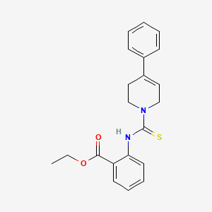 ethyl 2-[(4-phenyl-1,2,3,6-tetrahydropyridine-1-carbothioyl)amino]benzoate