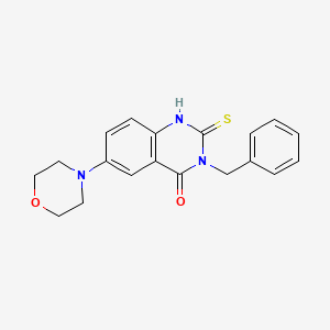 3-benzyl-6-(morpholin-4-yl)-2-sulfanylidene-1,2,3,4-tetrahydroquinazolin-4-one