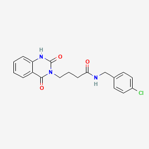 N-[(4-chlorophenyl)methyl]-4-(2,4-dioxo-1,2,3,4-tetrahydroquinazolin-3-yl)butanamide