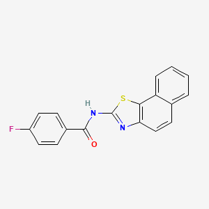 molecular formula C18H11FN2OS B6582885 4-fluoro-N-[(2Z)-2H,3H-naphtho[2,1-d][1,3]thiazol-2-ylidene]benzamide CAS No. 6217-16-9