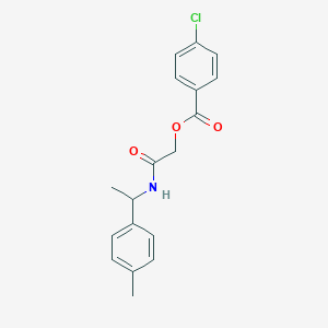 {[1-(4-methylphenyl)ethyl]carbamoyl}methyl 4-chlorobenzoate